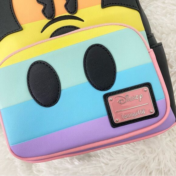 Loungefly Disney Mickey Mouse Pastel Rainbow Mini Backpack 🌈 - Picture 2 of 9